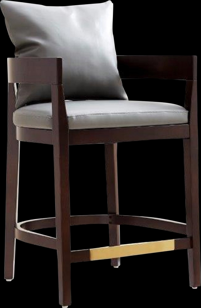 Lupen Gray Counter Height Stool - Thumbnail - Image 2