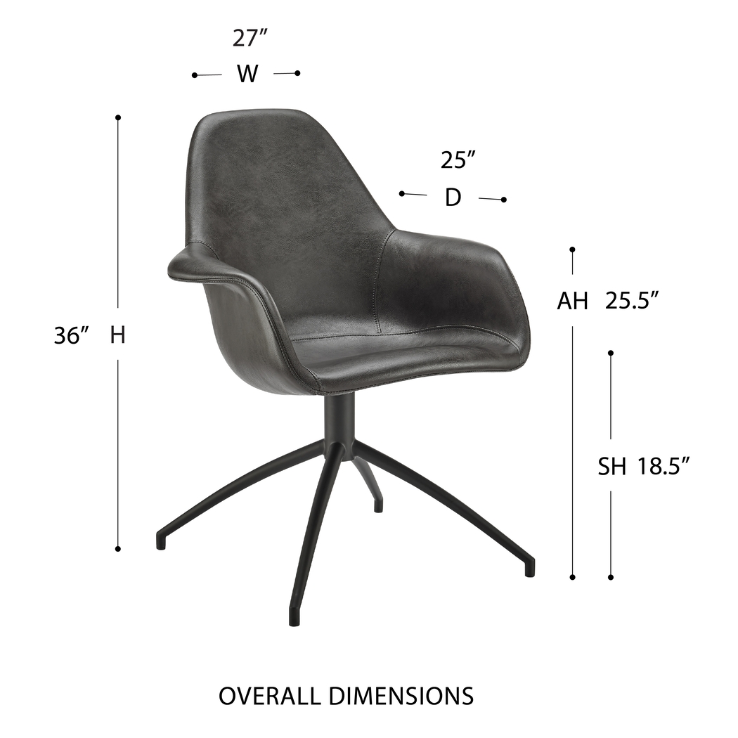Lurgan Dark Gray Arm Chair - Thumbnail - Image 8