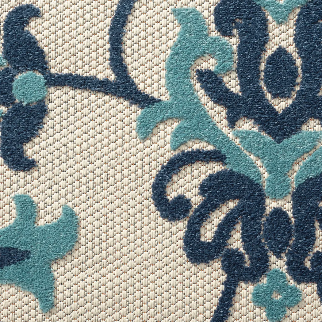 Lusetrie Navy/Multi 5' x 8' Indoor/Outdoor Rug - Image 8