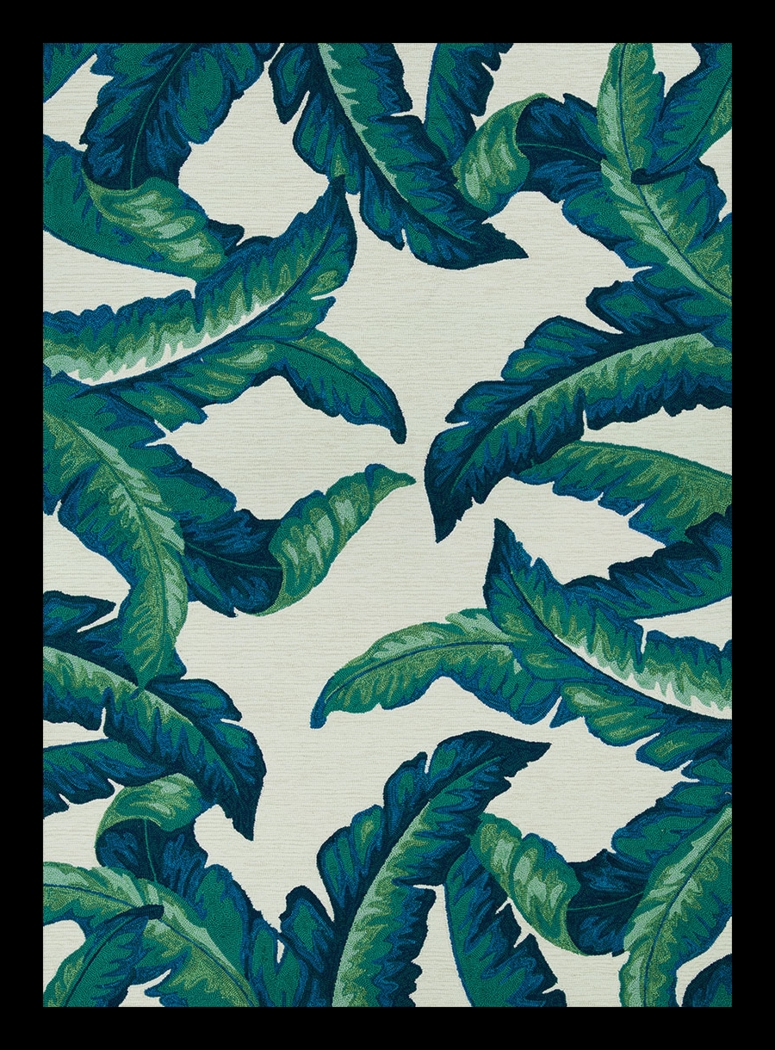 Lush Breeze Palm Green 3'6 x 5'6 Indoor/Outdoor Rug - Thumbnail - Image 1