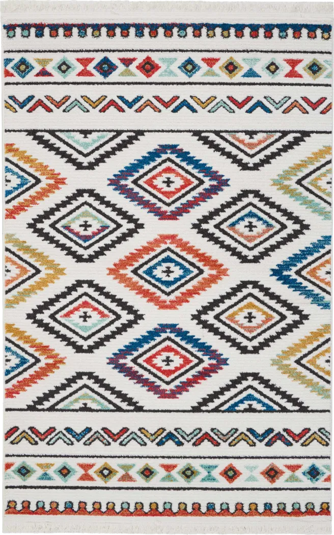 Kids Lusio White 5'3 x 7'6 Rug - Thumbnail - Image 1