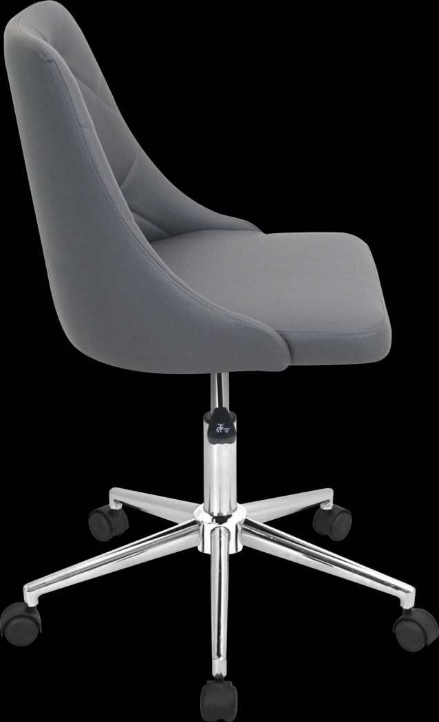 Luster Gray Office Chair - Thumbnail - Image 3