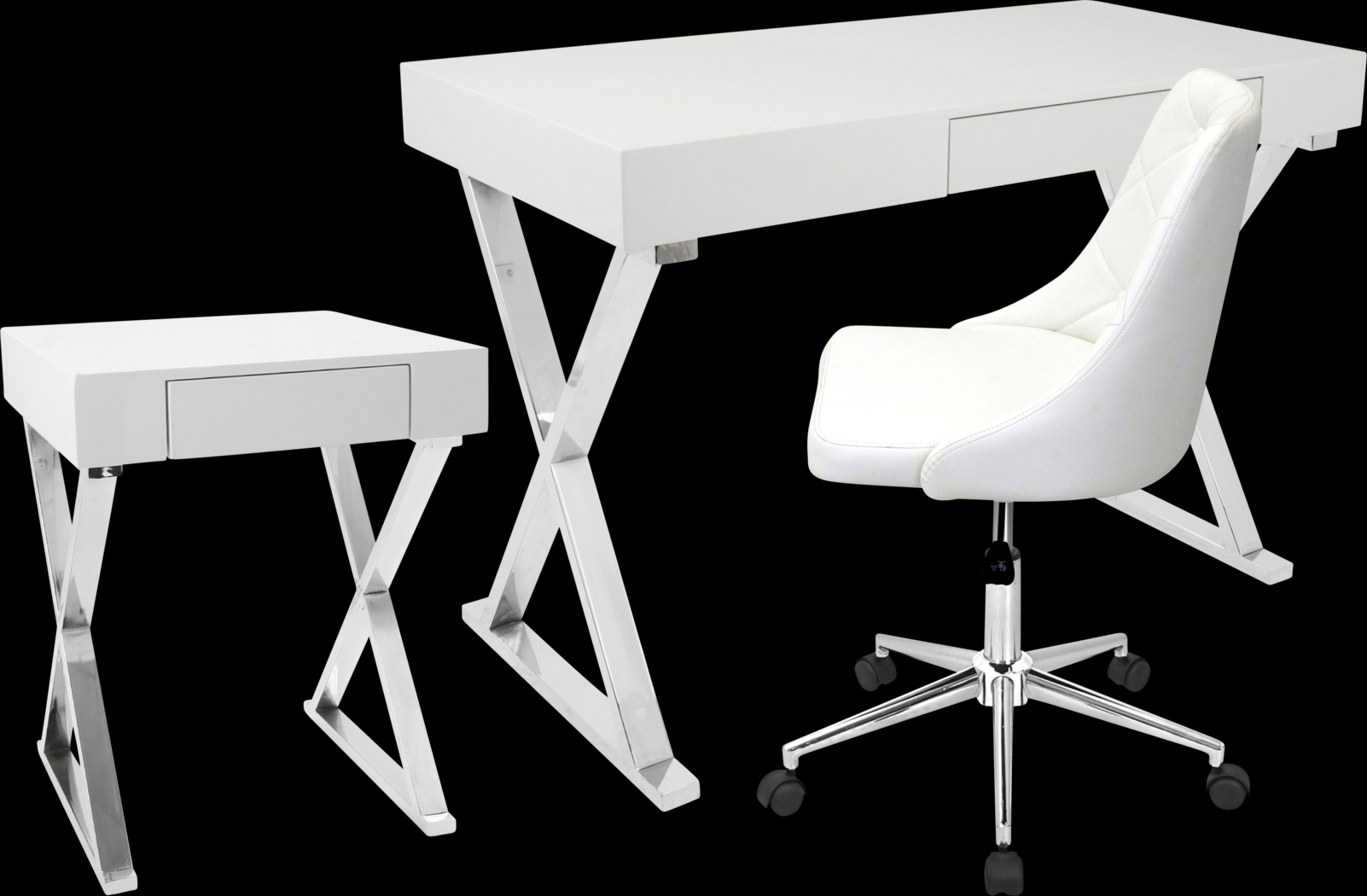 Luster White End Table - Thumbnail - Image 2