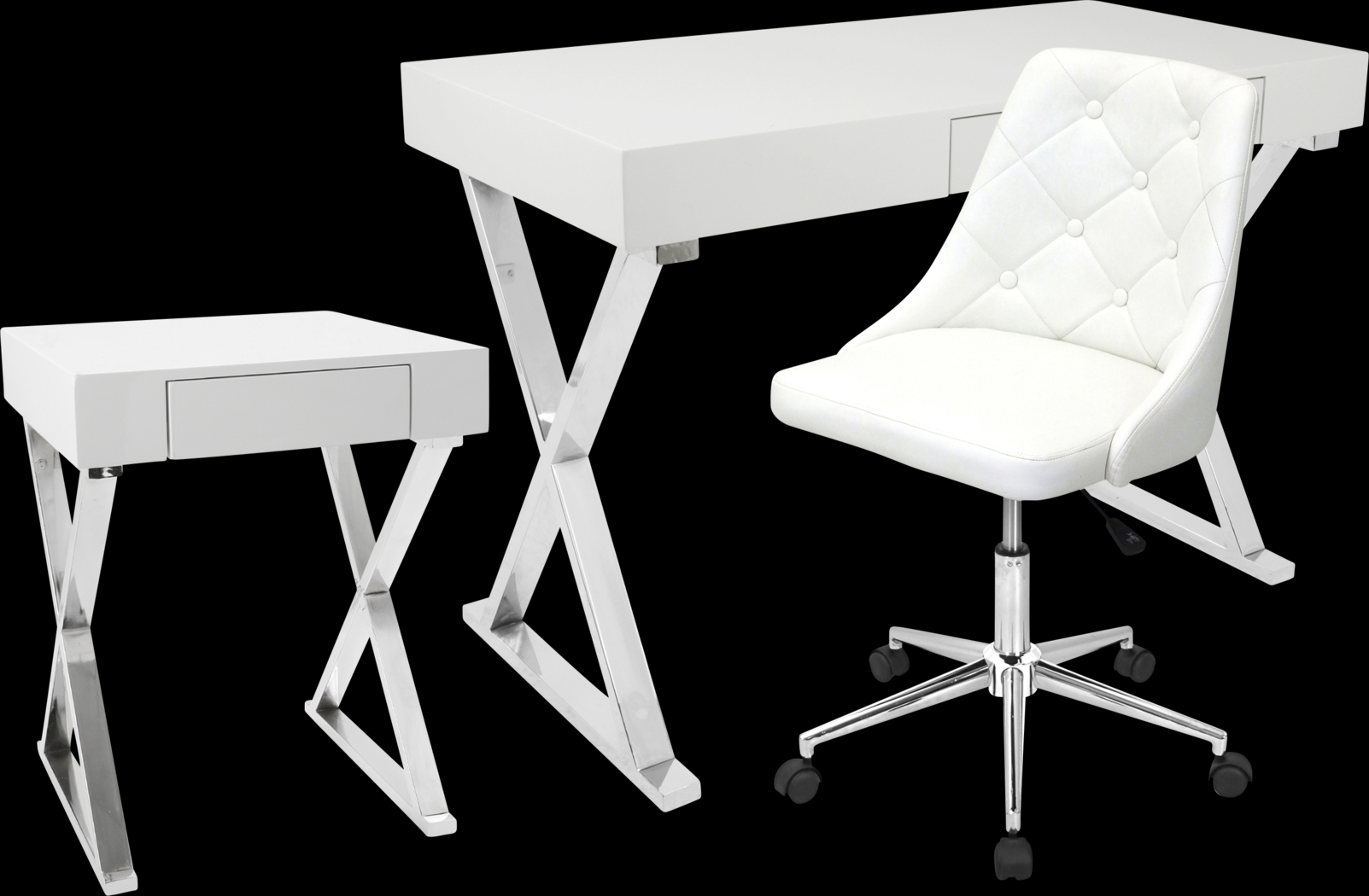 Luster White End Table - Thumbnail - Image 1