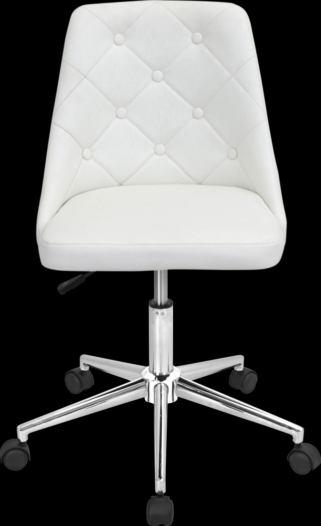 Luster White Office Chair - Thumbnail - Image 2