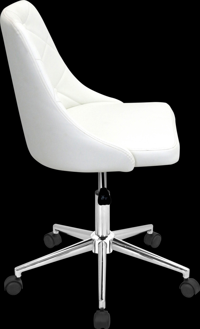Luster White Office Chair - Thumbnail - Image 3