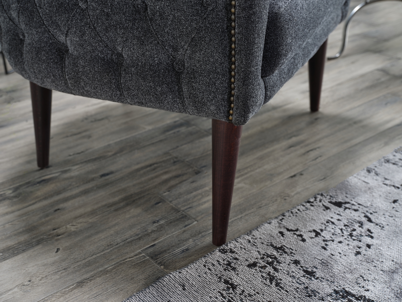 Luxberry Gray Accent Chair - Thumbnail - Image 3