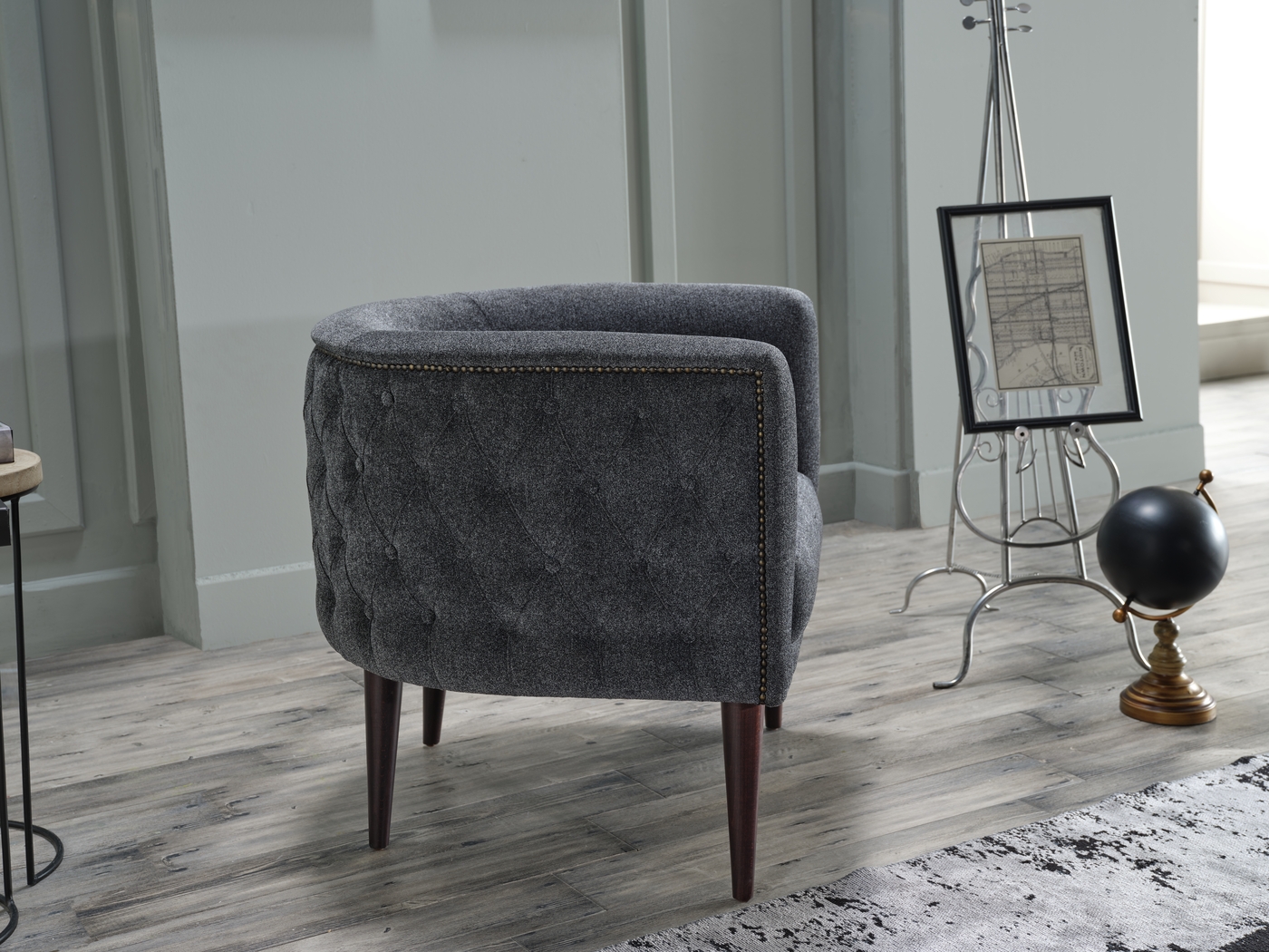 Luxberry Gray Accent Chair - Thumbnail - Image 5