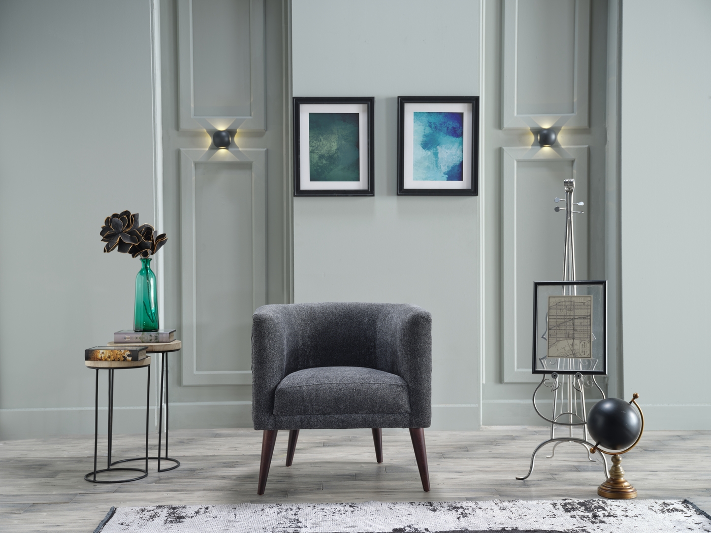 Luxberry Gray Accent Chair - Thumbnail - Image 6