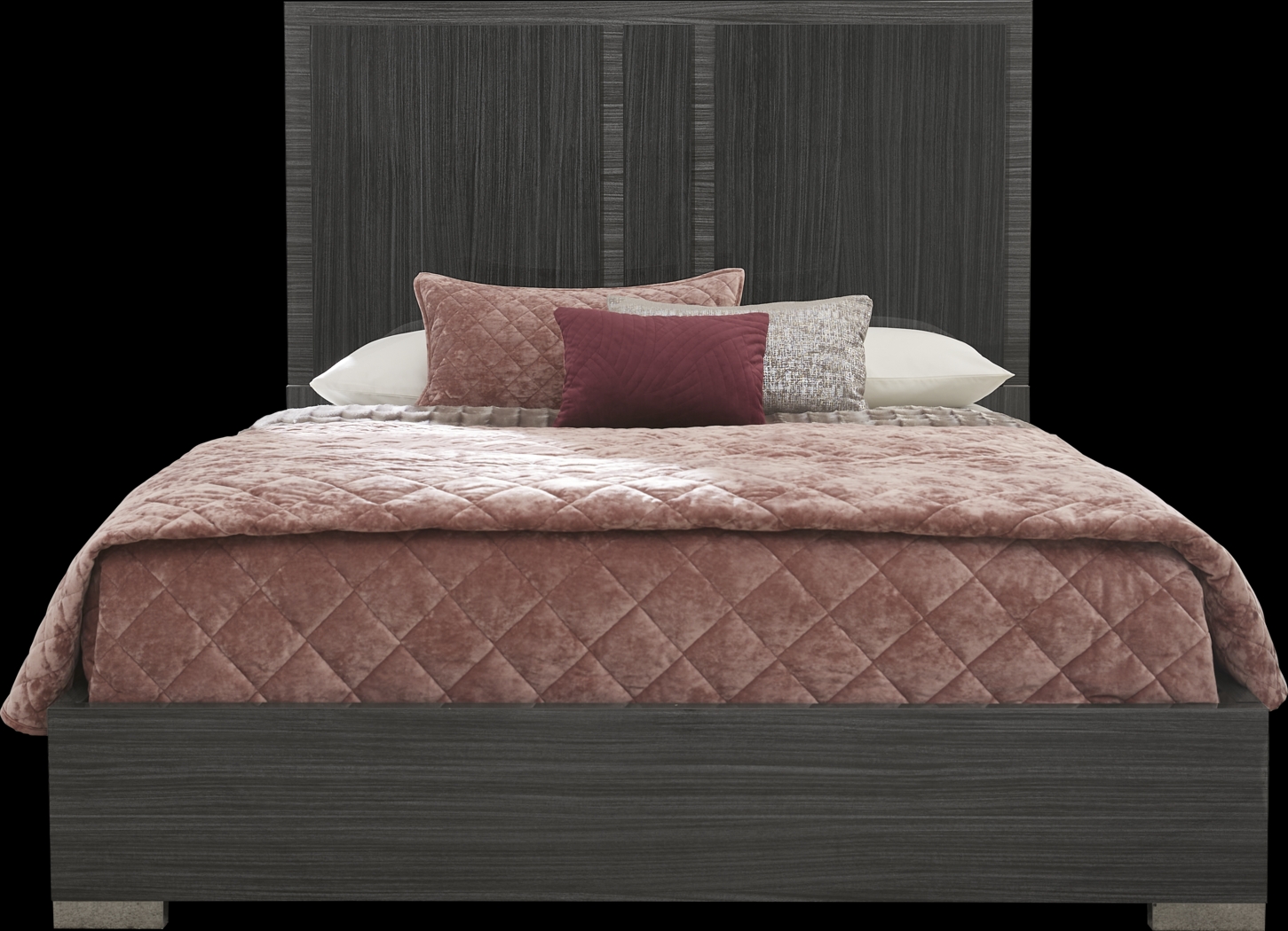 Luxe Point Black 7 Pc Queen Panel Bedroom - Thumbnail - Image 2