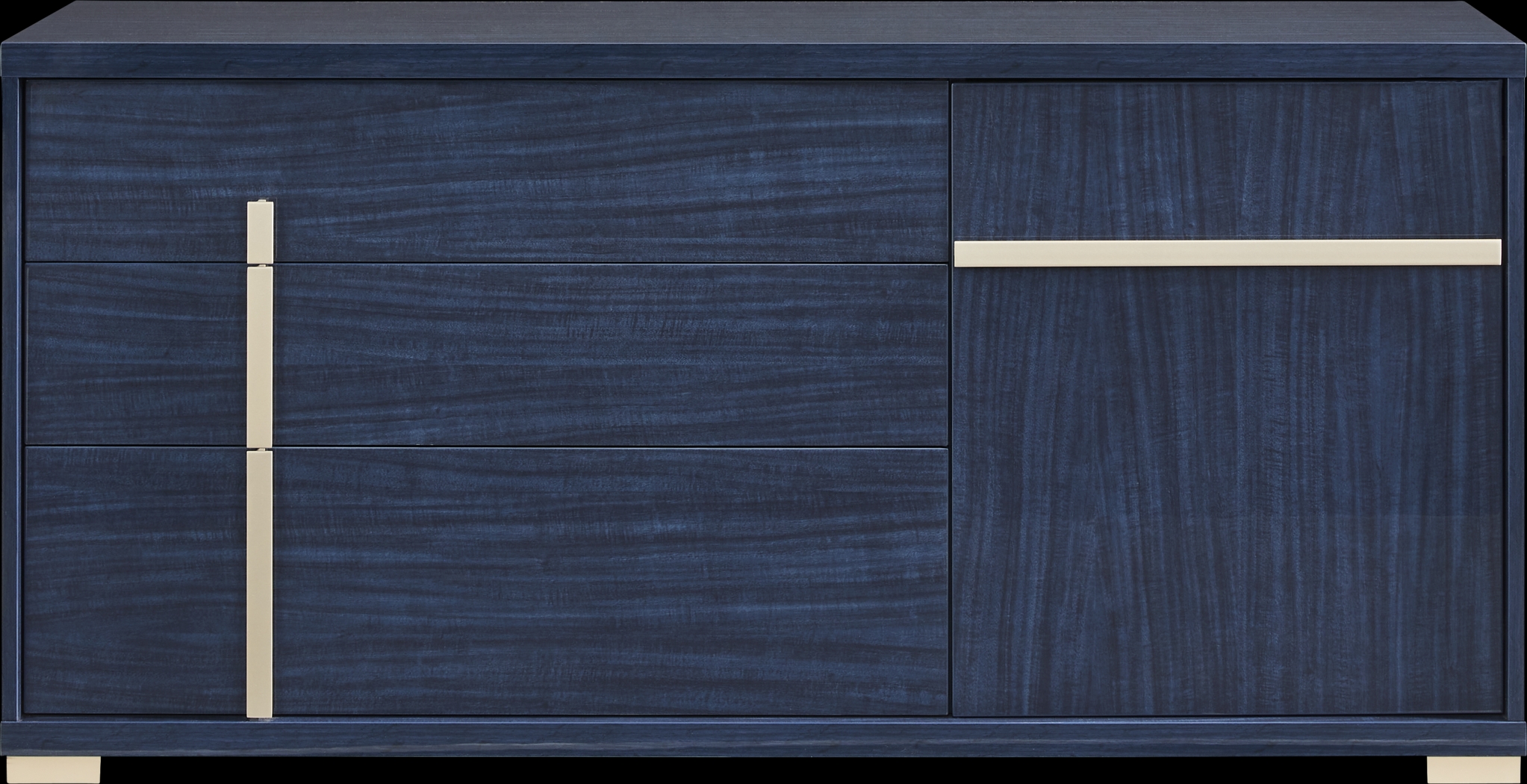 Luxe Point Blue 5 Pc King Panel Bedroom - Thumbnail - Image 5