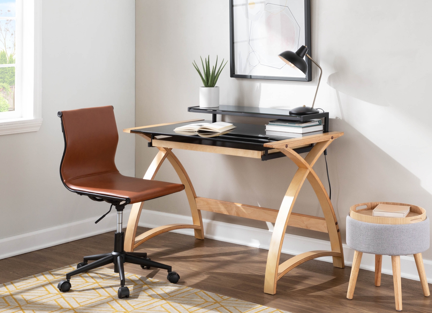 Luxomni Gray Accent Stool - Thumbnail - Image 12