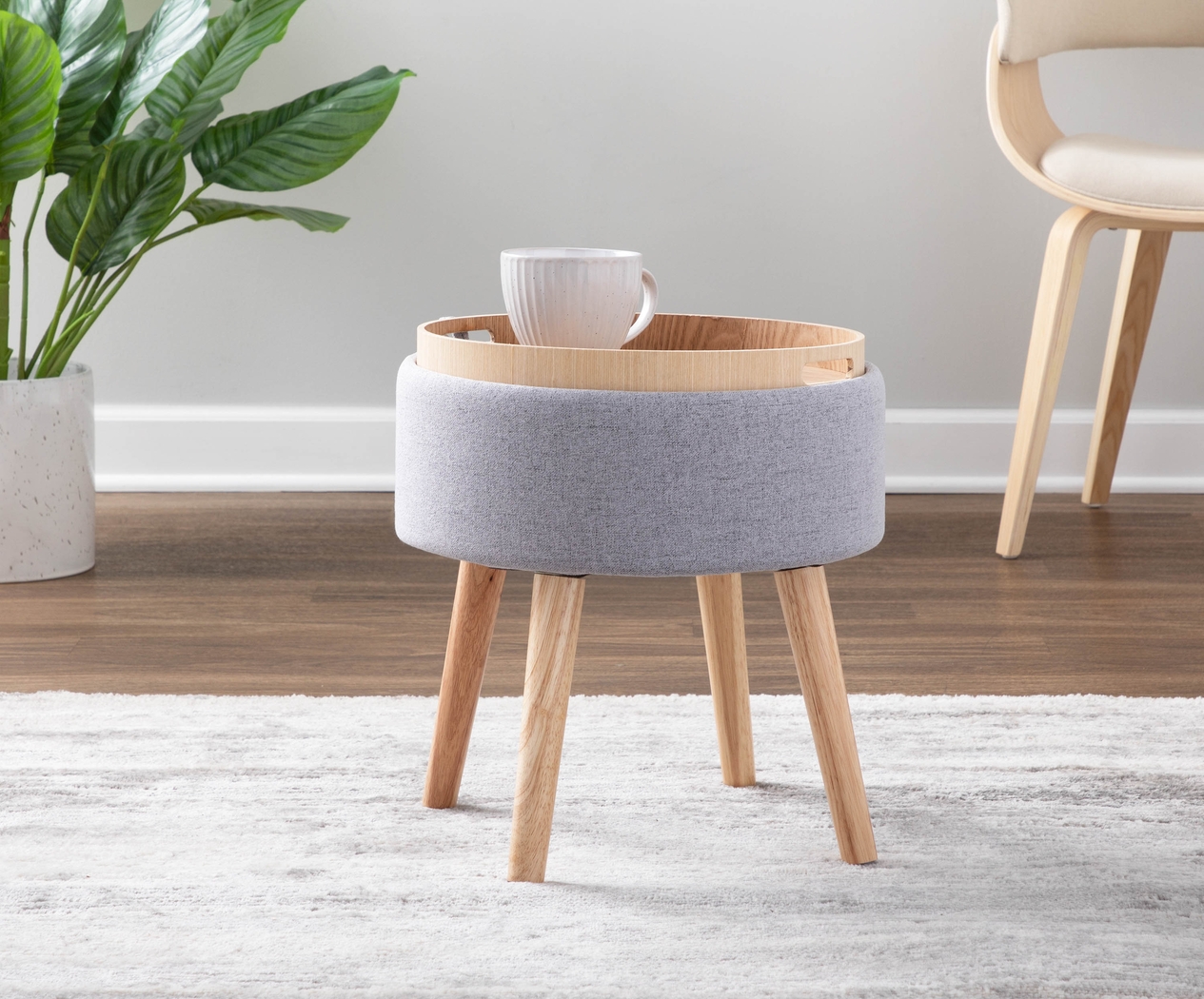 Luxomni Gray Accent Stool - Thumbnail - Image 9