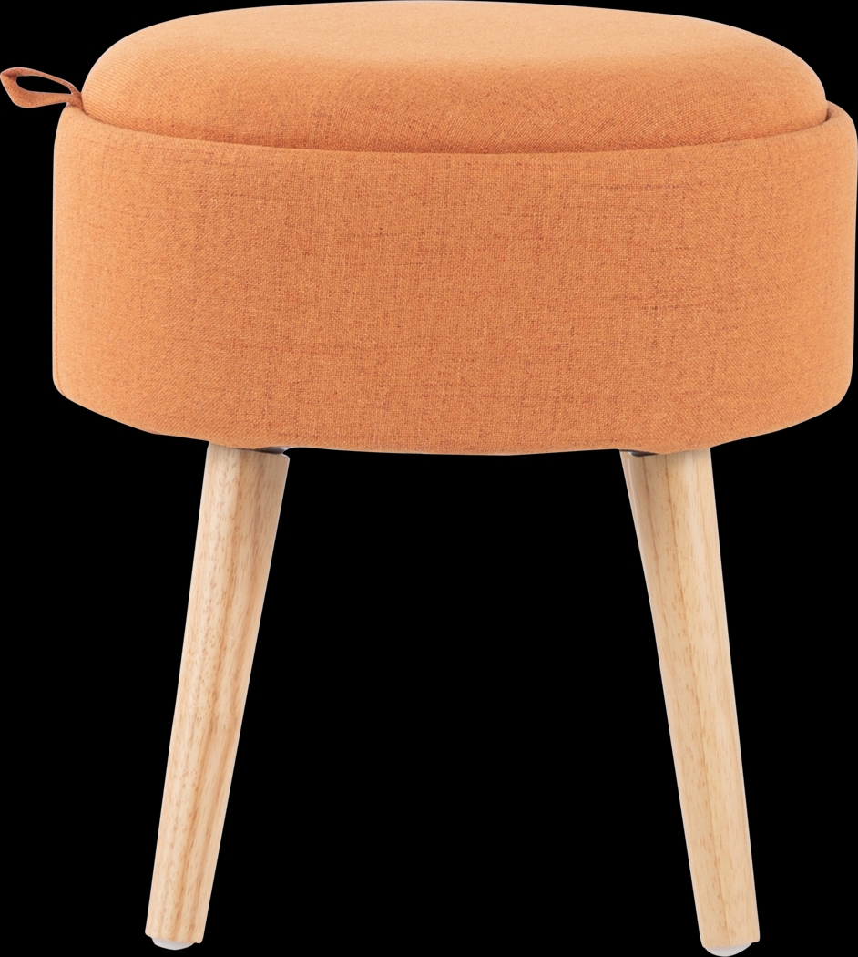 Luxomni Orange Accent Stool - Thumbnail - Image 2