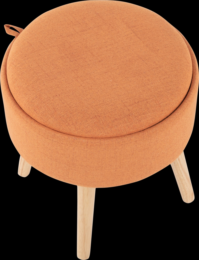 Luxomni Orange Accent Stool - Thumbnail - Image 3