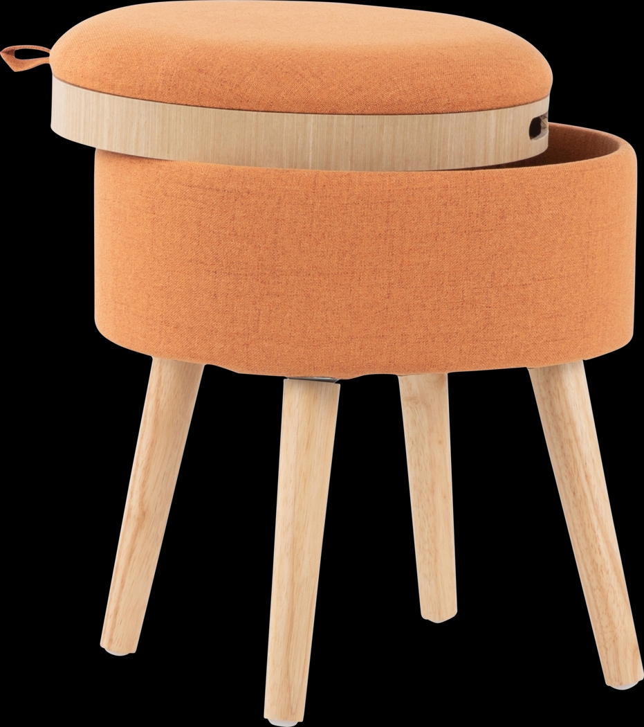 Luxomni Orange Accent Stool - Thumbnail - Image 4