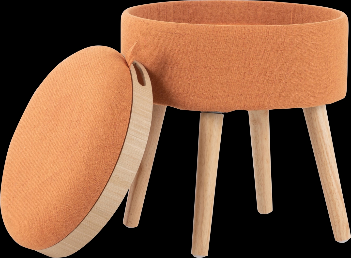 Luxomni Orange Accent Stool - Thumbnail - Image 5