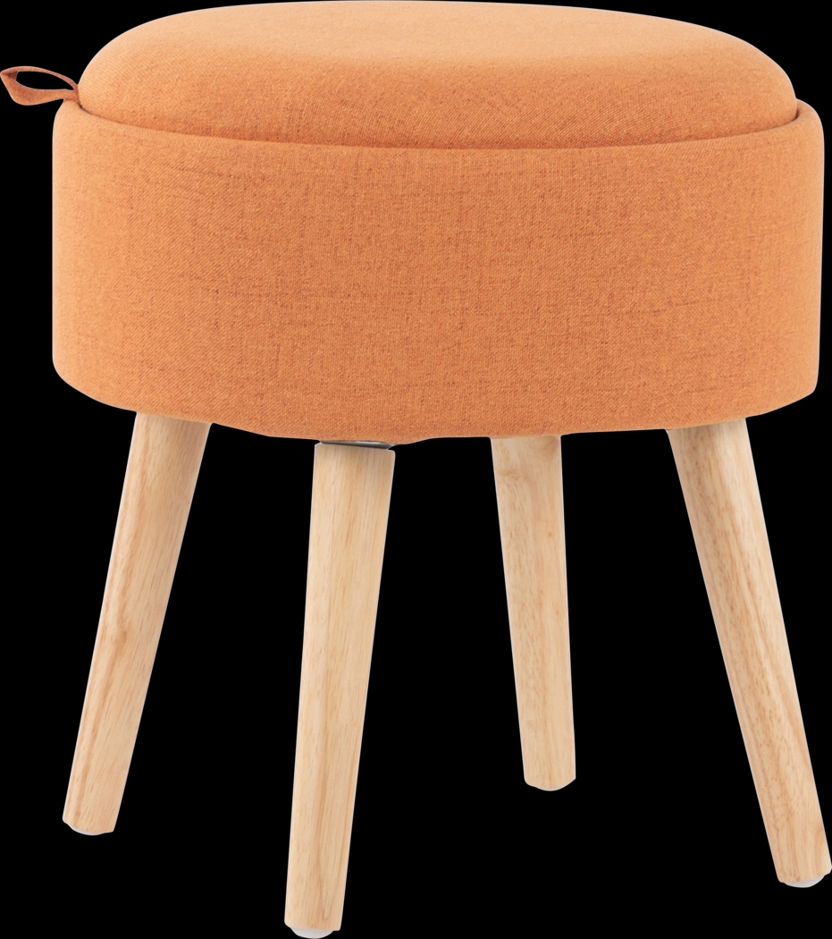 Luxomni Orange Accent Stool - Thumbnail - Image 1