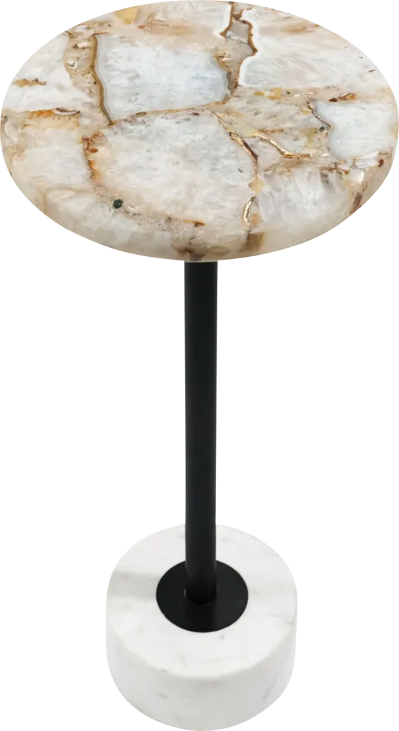 Luzul Black/White Accent Table - Thumbnail - Image 4