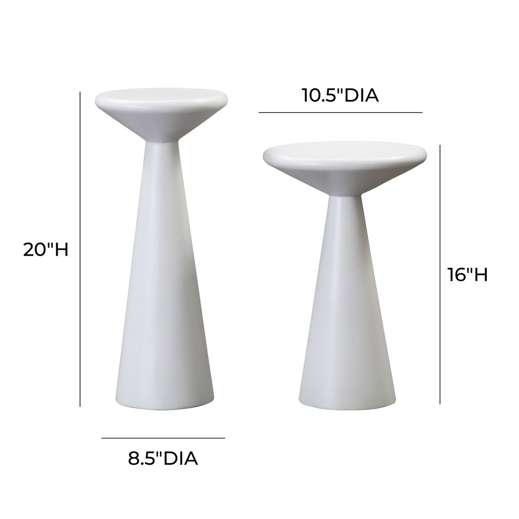 Lyana White Accent Table, Set of 2 - Thumbnail - Image 6