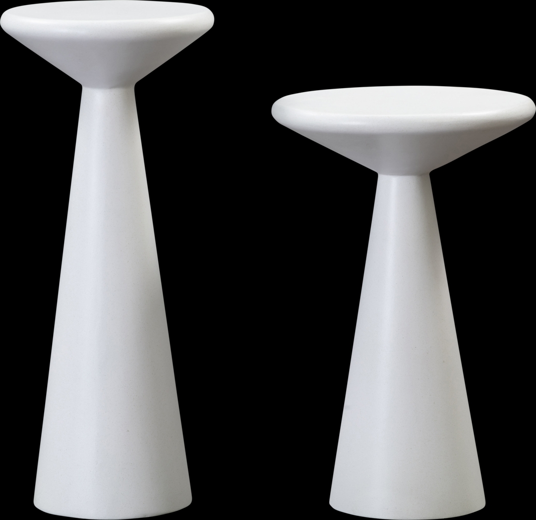 Lyana White Accent Table, Set of 2 - Thumbnail - Image 1