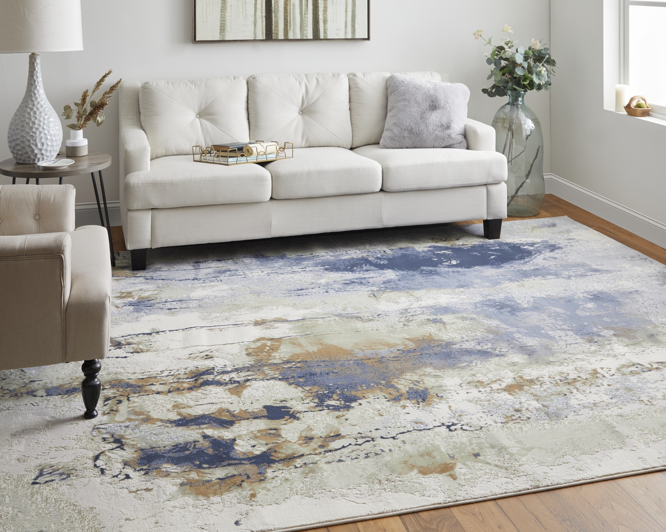Lyari Blue 3'10 x 6' Rug - Thumbnail - Image 7