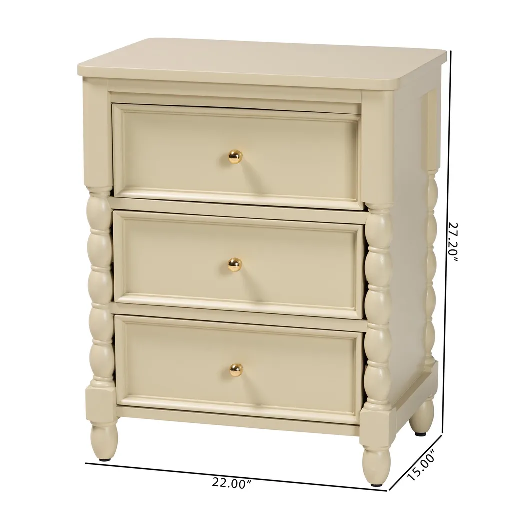 Lycui Beige Nightstand - Thumbnail - Image 5