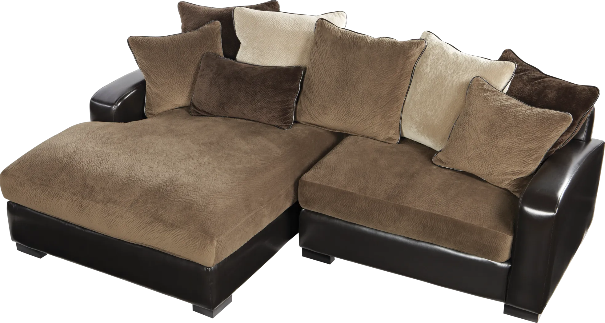 Lydell Mocha/Brown Sectional - Thumbnail - Image 1