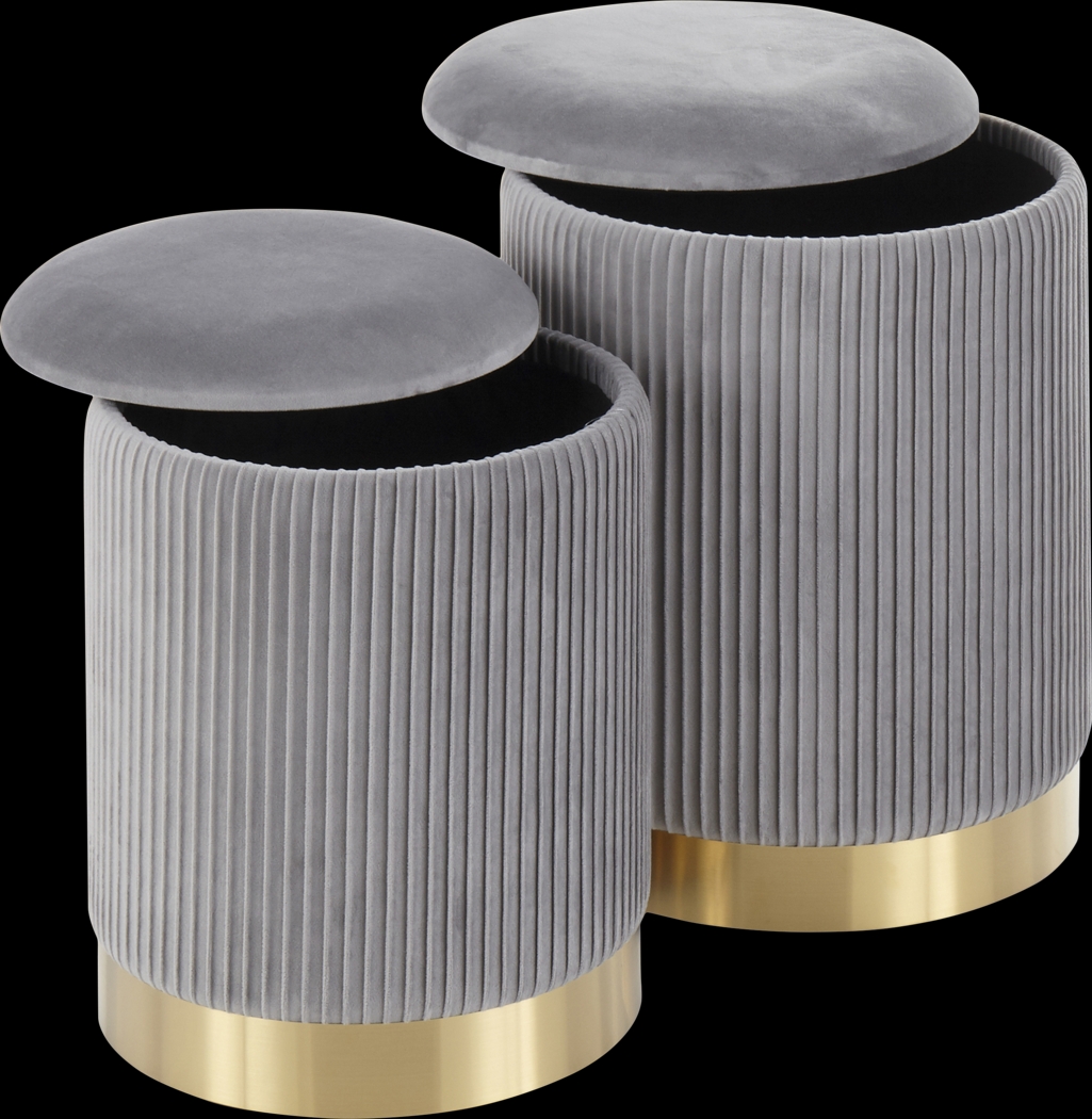 Lyerly Gray Ottoman, Set of 2 - Thumbnail - Image 3