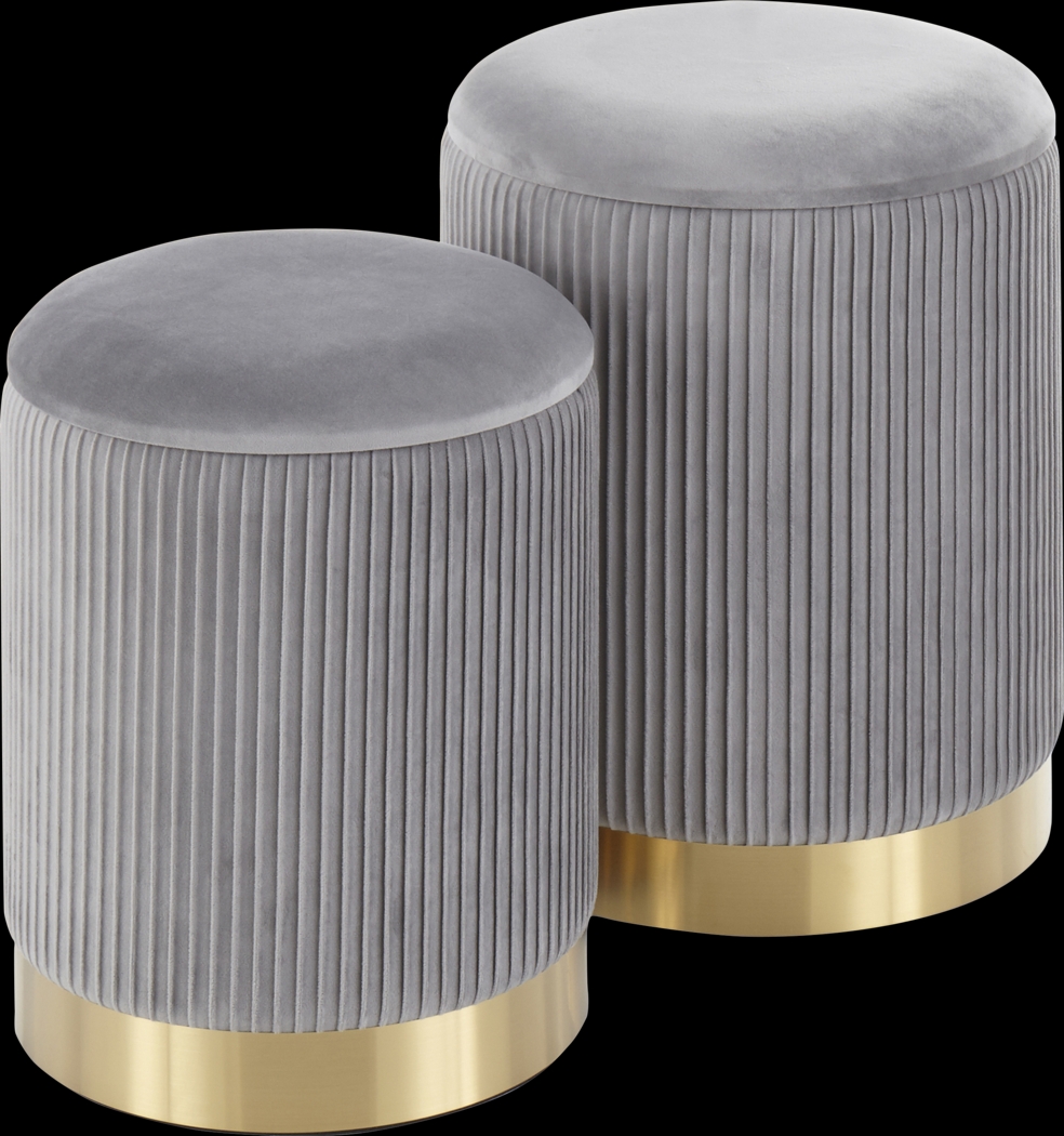 Lyerly Gray Ottoman, Set of 2 - Thumbnail - Image 1