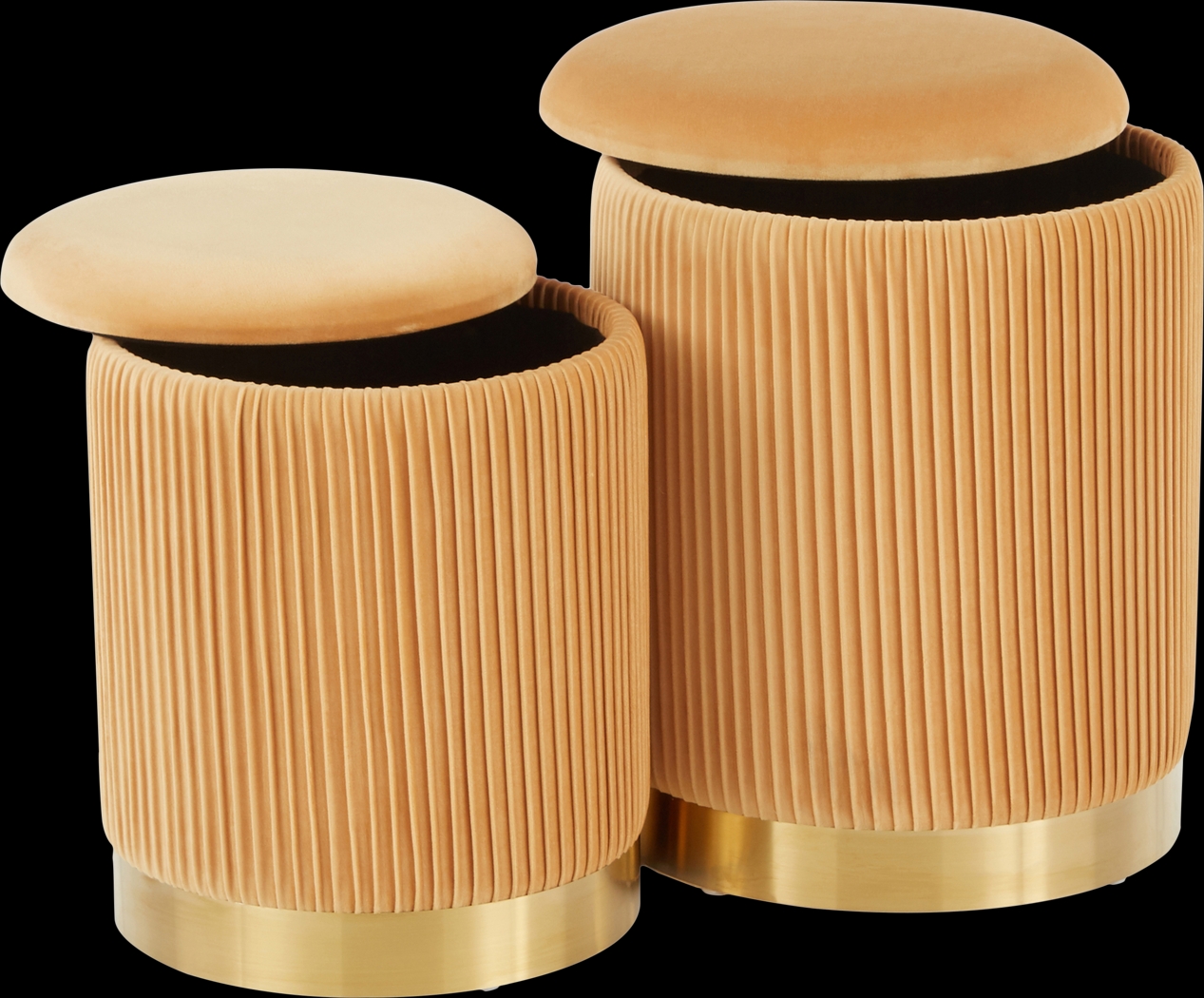 Lyerly Orange Ottoman, Set of 2 - Thumbnail - Image 4