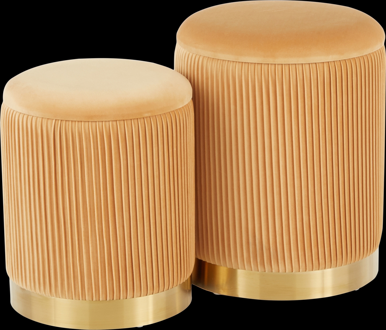 Lyerly Orange Ottoman, Set of 2 - Thumbnail - Image 1