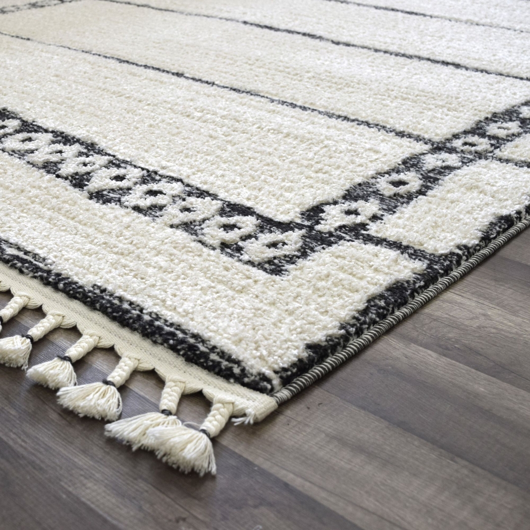 Lykol White/Black 8'3 x 10' Rug - Thumbnail - Image 4