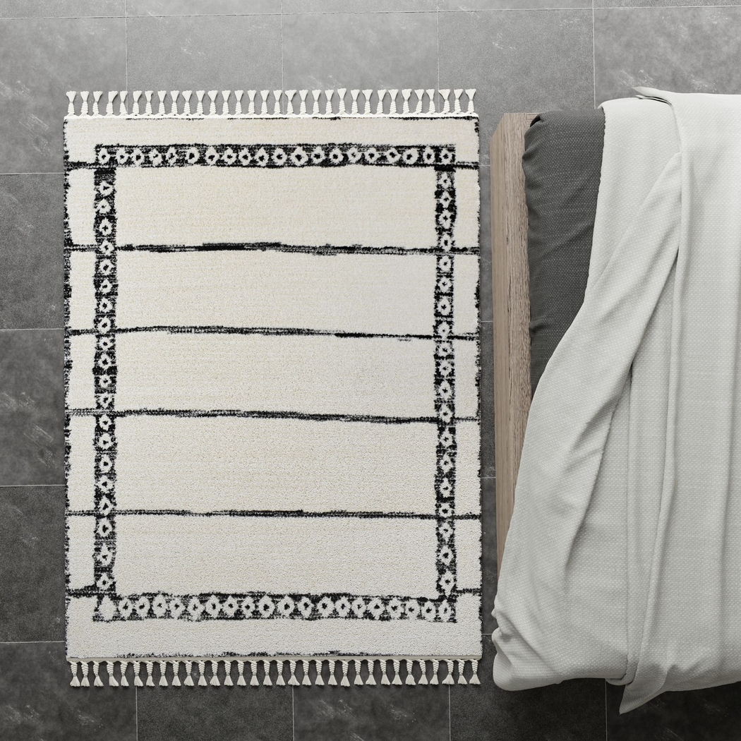 Lykol White/Black 8'3 x 10' Rug - Thumbnail - Image 5