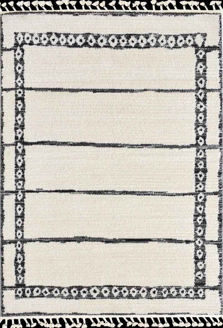 Lykol White/Black 8'3 x 10' Rug - Thumbnail - Image 1