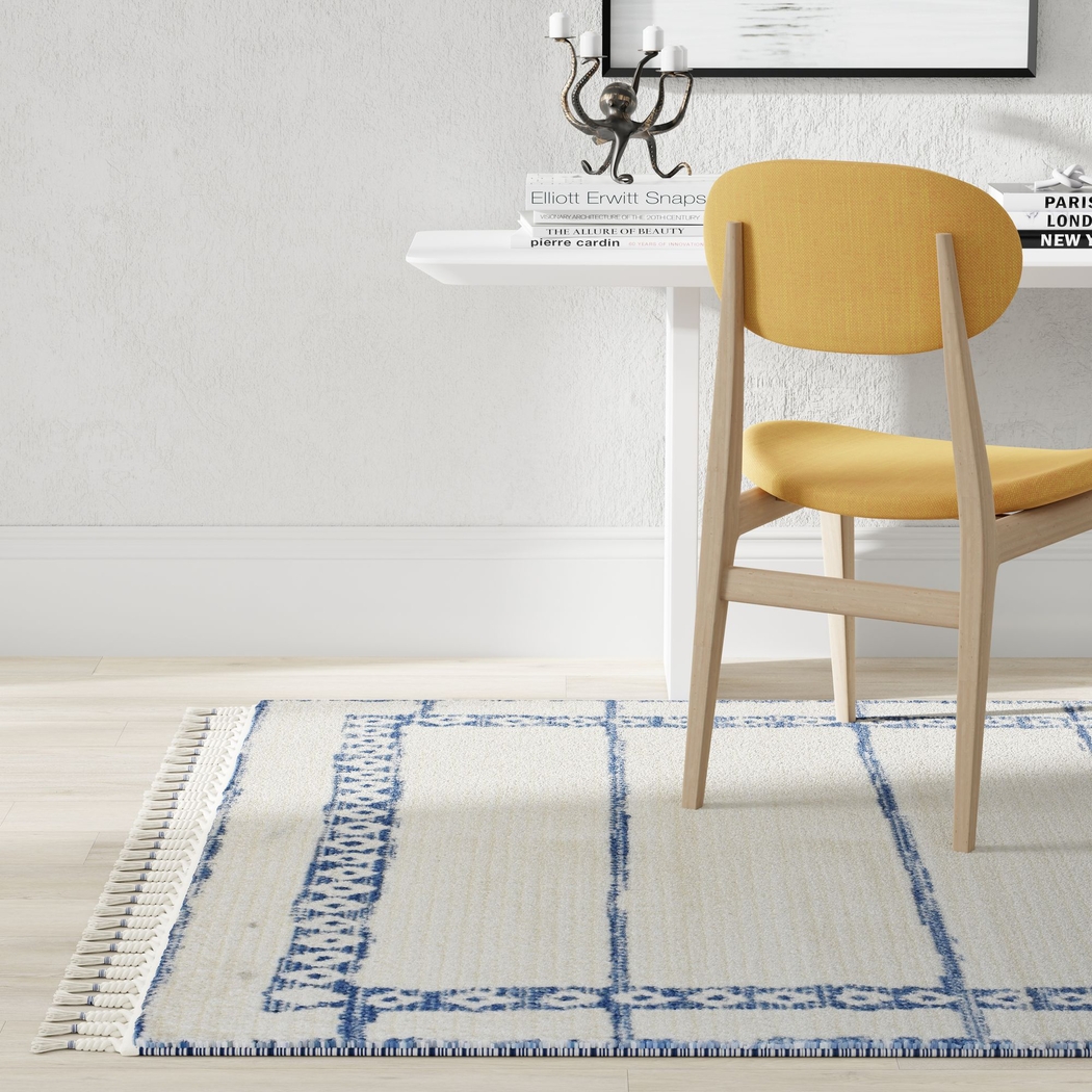 Lykol White/Blue 8'3 x 10' Rug - Thumbnail - Image 3