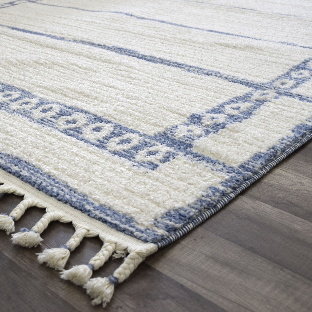 Lykol White/Blue 8'3 x 10' Rug - Thumbnail - Image 4