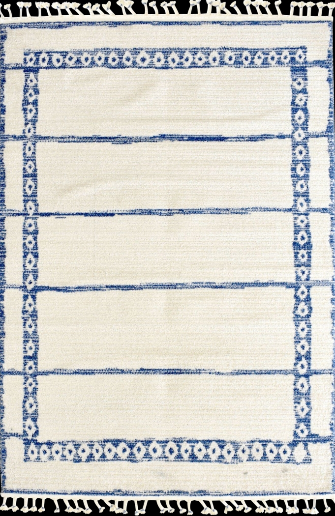 Lykol White/Blue 8'3 x 10' Rug - Thumbnail - Image 1