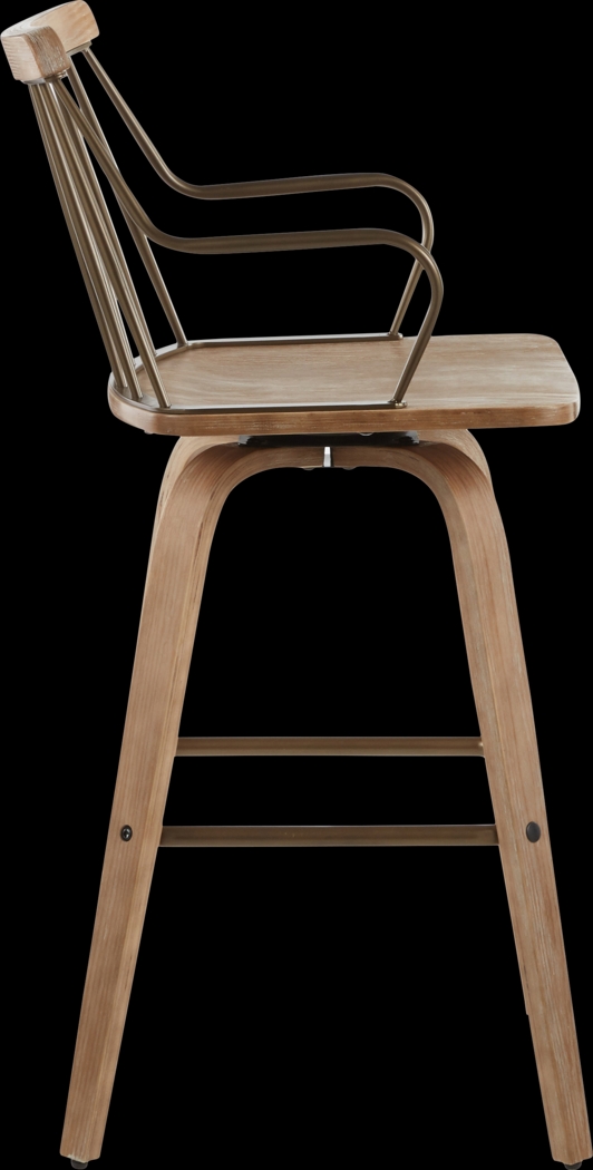 Lyllian White Counter Height Stool - Thumbnail - Image 2