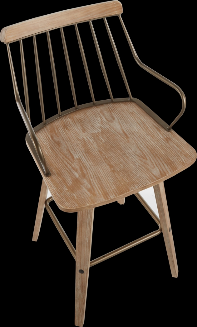 Lyllian White Counter Height Stool - Thumbnail - Image 6