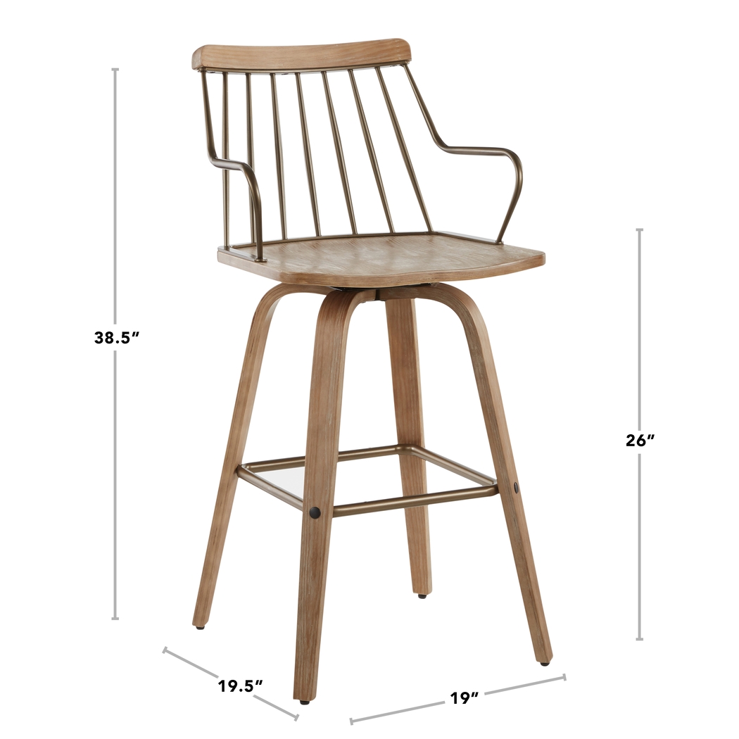 Lyllian White Counter Height Stool - Thumbnail - Image 9