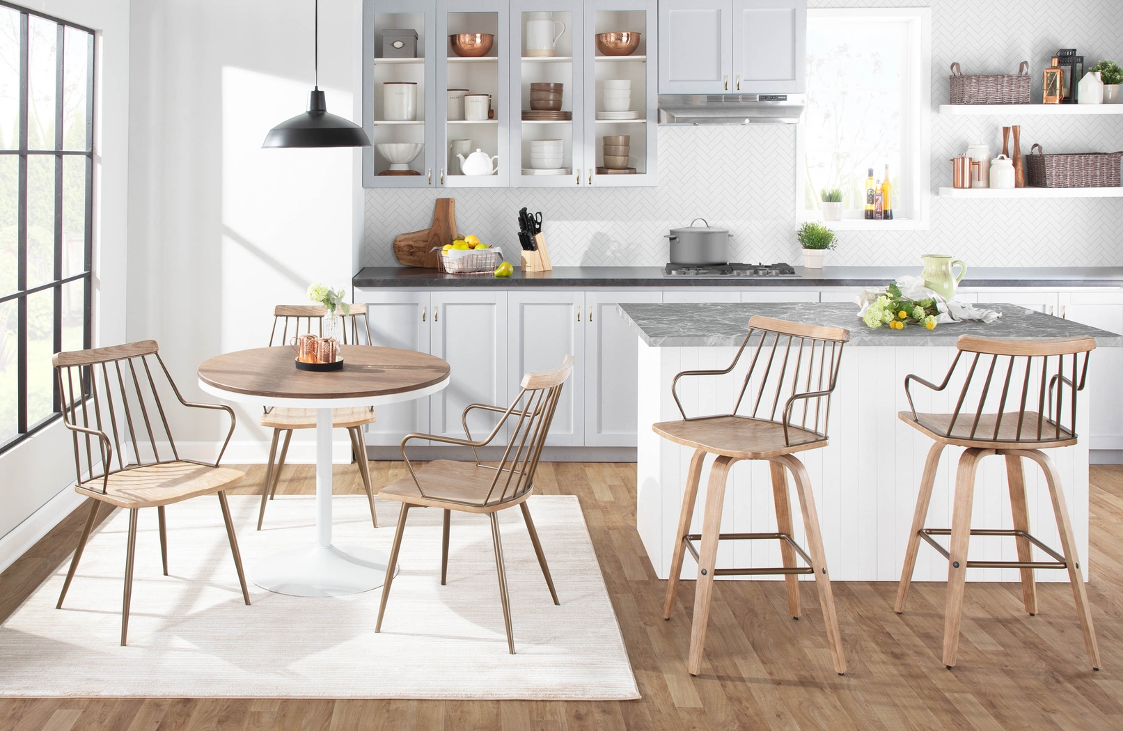 Lyllian White Side Chair - Thumbnail - Image 7