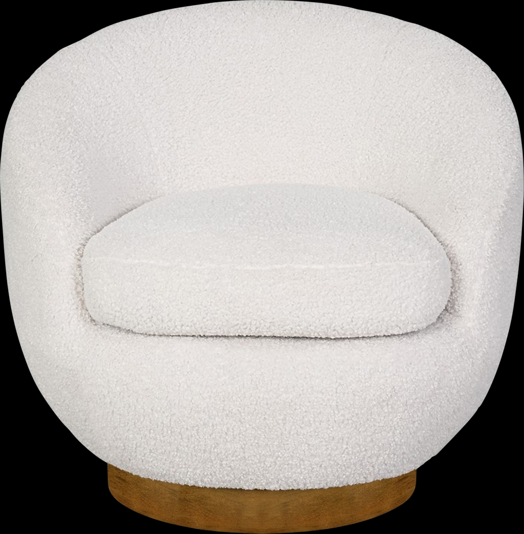 Lynate Cream Swivel Accent Chair - Thumbnail - Image 3
