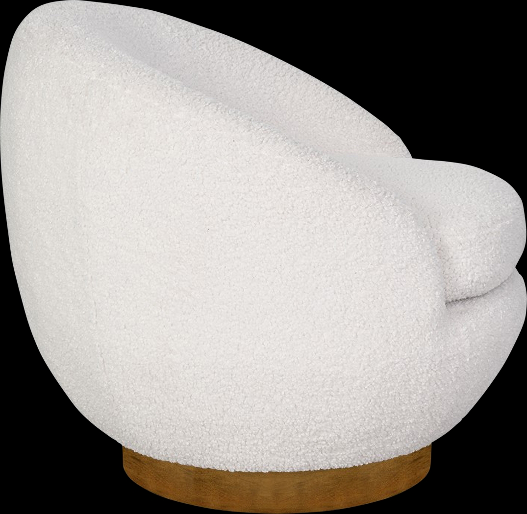 Lynate Cream Swivel Accent Chair - Thumbnail - Image 4