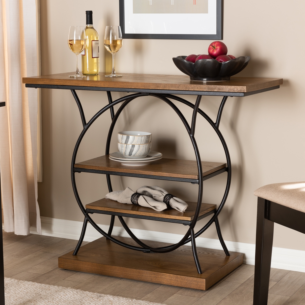 Lynell Walnut Console Table - Thumbnail - Image 2