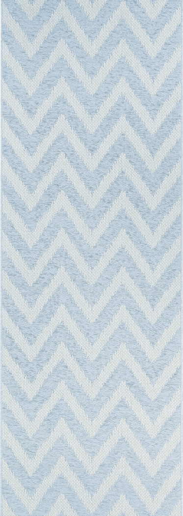 Lynna Blue 2'6 x 7'6 Runner Indoor/Outdoor Rug - Thumbnail - Image 1