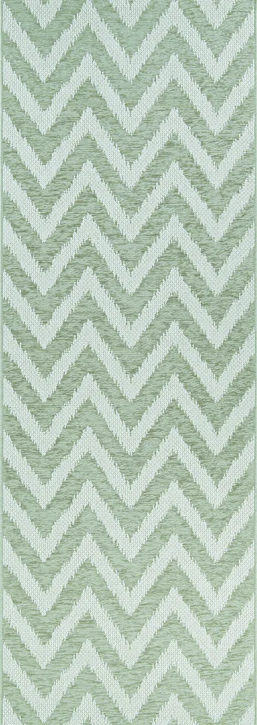 Lynna Green 2'6 x 7'6 Runner Indoor/Outdoor Rug - Thumbnail - Image 1