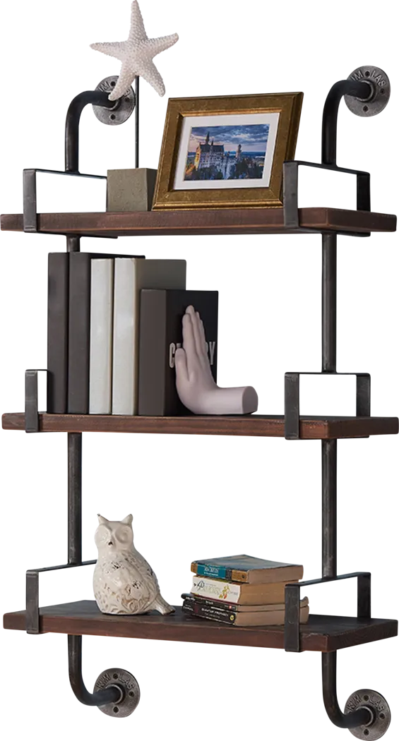 Lynnelle Walnut Wall Shelf - Thumbnail - Image 1