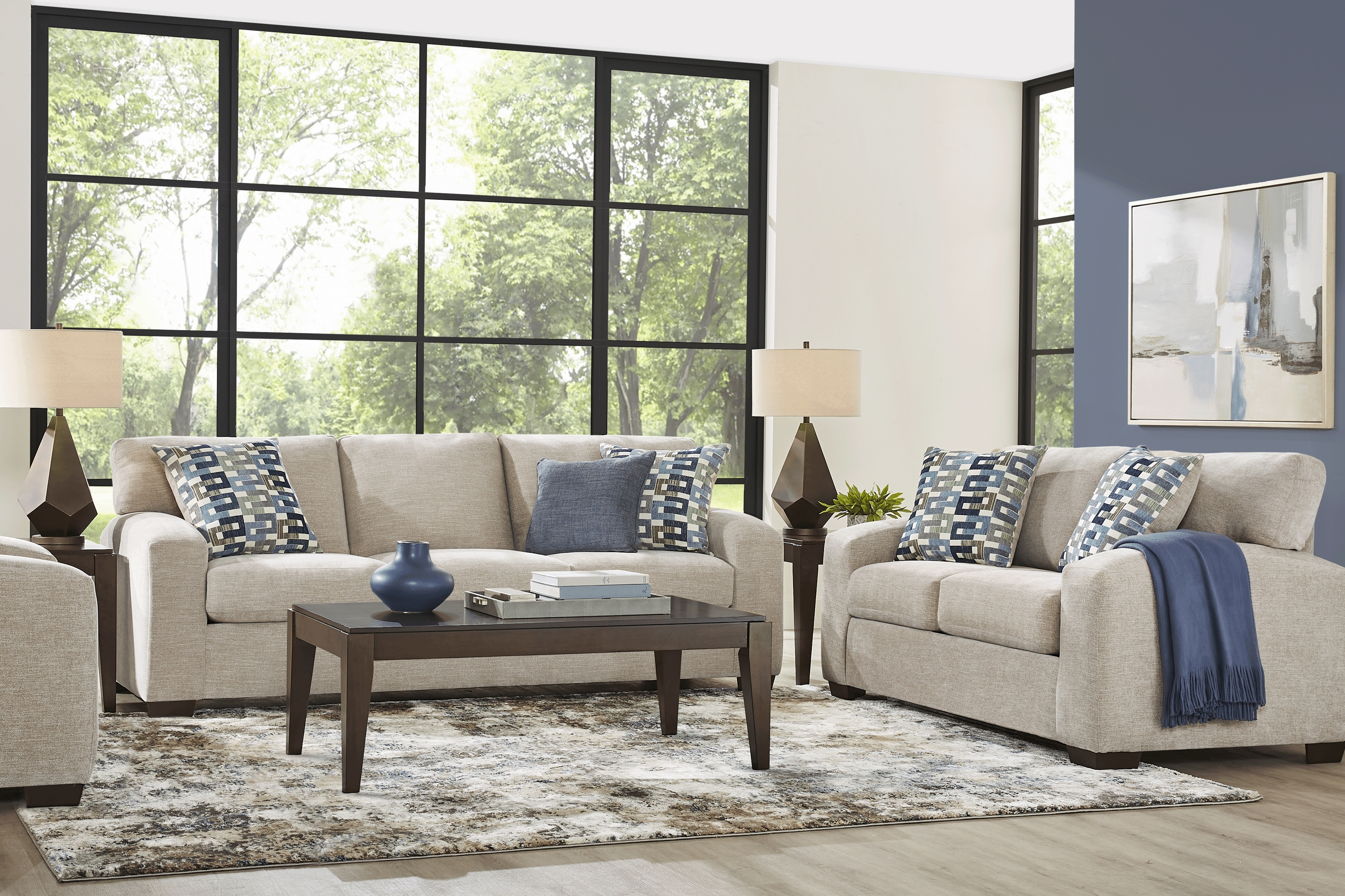 Lynwood Beige 3 Pc Living Room - Thumbnail - Image 1