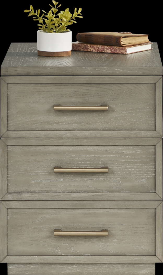 Lynnwood Taupe File Cabinet - Thumbnail - Image 2